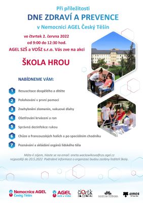 Nemocnice AGEL Český Těšín, která letos slaví 85 let, zve na Den zdraví a prevence. Program je zaměřen na všechny generace